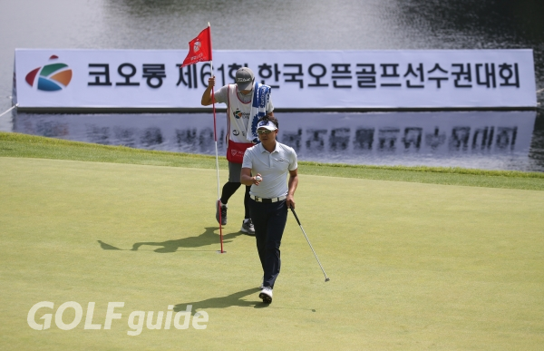 18번 홀 경기를 마친 박상현